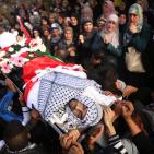 تشييع جثمان الشهيد إبراهيم داوود في بلدة دير غسانة قرب رام الله