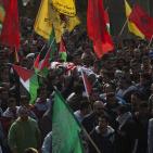 تشييع جثمان الشهيد إبراهيم داوود في بلدة دير غسانة قرب رام الله