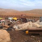 في موقع الحديدية في الاغوار الشمالية قوات الاحتلال  تستهدف مضارب ابو صقر واولاده