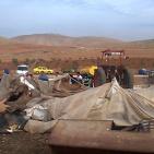 في موقع الحديدية في الاغوار الشمالية قوات الاحتلال  تستهدف مضارب ابو صقر واولاده