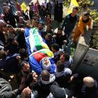 تشييع جثمان الشهيد عبد الرحمن البرغوثي في بلدة عابود غرب رام الله