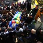 تشييع جثمان الشهيد عبد الرحمن البرغوثي في بلدة عابود غرب رام الله