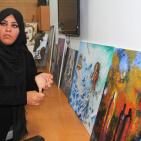 صور.. افتتاح معرض فني بغزة لمناهضة العنف ضد المرأة