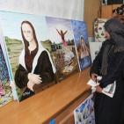 صور.. افتتاح معرض فني بغزة لمناهضة العنف ضد المرأة