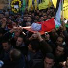 تششيع جثمان الشهيد نشأت جمال عصفور في بلدة سنجل قرب رام الله