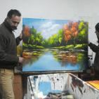 الفنان  محمد الشريف  يجهز لمعرض رسوماته  التشكيليه