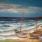 الفنان  محمد الشريف  يجهز لمعرض رسوماته  التشكيليه