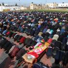 تشييع جثمان الشهيد إبراهيم علان في قرية بيت عور التحتا