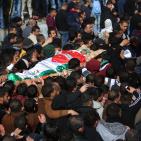 تشييع جثمان الشهيد إبراهيم علان في قرية بيت عور التحتا