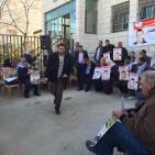 وقفه تضامنيه امام الصليب الاحمر في البيرة مع الأسير المضرب القيق