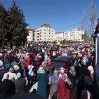 آلاف المعلمين يتعصمون أمام مقر مجلس الوزراء برام الله