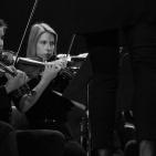 عرض الأوركسترا الوطنية الفلسطينية وأوركسترا المعهد الوطني للموسيقى في جامعة النجاح