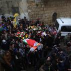 تشييع الشهيدين منصور الشوامرة، وعمر عمرو من بلدة القبيبة شمال غرب القدس