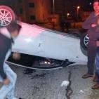 صور: اصابتان في حادث سير غرب رام الله