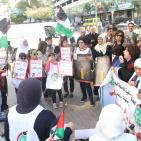 الحملة النسائية لمقاطعة المنتجات الإسرائيلية تُنظم وقفة لها في نابلس