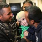 نابلس: حفل وداع الطفل دوابشة قبل مغادرته الوطن لزيارة 