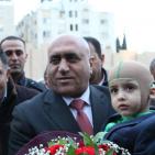 نابلس: حفل وداع الطفل دوابشة قبل مغادرته الوطن لزيارة 