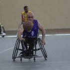 مباراة كرة السلة لذوي الاحتياجات الخاصة من الاعاقة الحركية بين فريقين من غزة والضفة في رام الله