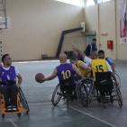 مباراة كرة السلة لذوي الاحتياجات الخاصة من الاعاقة الحركية بين فريقين من غزة والضفة في رام الله