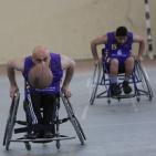 مباراة كرة السلة لذوي الاحتياجات الخاصة من الاعاقة الحركية بين فريقين من غزة والضفة في رام الله