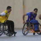 مباراة كرة السلة لذوي الاحتياجات الخاصة من الاعاقة الحركية بين فريقين من غزة والضفة في رام الله