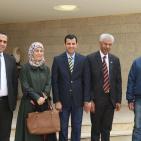 حفل تكريم المعلمة الفلسطينية حنان الحروب في جامعة النجاح