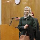 حفل تكريم المعلمة الفلسطينية حنان الحروب في جامعة النجاح