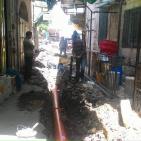 بلدية الخليل تقوم بتحسين البنية التحتية لشبكة الصرف الصحي في البلدة القديمة