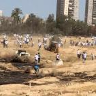 صور: معسكر ترميم وتنظيف المقبرة الاسلامية في بئر السبع