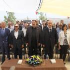 الصور: الحمد الله يضع حجر الأساس لمدرسة الشهداء في قرية بيت وزن- نابلس