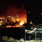 السيطرة على حريق شب جنوب المسجد الأقصى