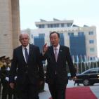 السيد الرئيس يستقبل الأمين العام للأمم المتحدة بان كي مون في رام الله