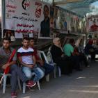 الخيمة التضامنية مع الأسير بلال كايد في دوار الشهداء بنابلس