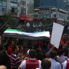 وقفة تضامنية مع الاسرى المضربين عن الطعام في رام الله