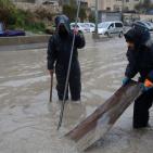 أجواء العاصفة في قلنديا وكفر عقب ورام الله