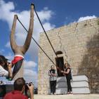 استقبال الطفلة عهد التميمي ووالدتها في منزلهما ببلدة النبي صالح