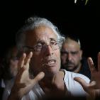 المتضامن الفرنسي فرانك رومانو في الخان الأحمر بعد الإفراج عنه من سجون الاحتلال