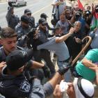 اصابة عدد من المواطنين بينهم الوزير وليد عساف بالاختناق واعتقال مرافقه خلال قمع الاحتلال مسيرة الخان الاحمر