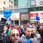 الخليل: مسيرة الحراك العمالي الفلسطيني للمطالبة باسقاط قانون الضمان الاجتماعي