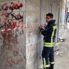 اغلاق شارع نتيجة انهيار جزئي وسط رام الله