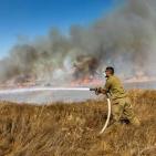 (صور).. المزيد من الحرائق في مستوطنات محيط غزة