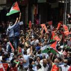 آلاف الأردنيين يتظاهرون اسنادا للمقاومة ونصرة لشعبنا