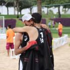 بالصور: منتخب فلسطين للكرة الشاطئية يبلغ الدور الثاني من بطولة غرب آسيا