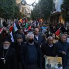 وقفة ومسيرة دعم للأسير المريض ناصر أبو حميد في رام الله