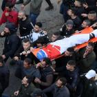 بالصور.. جماهير غفيرة تشيع جثامين الشهداء التسعة في جنين