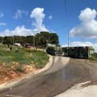 انقلاب صهريج وقود في طوباس وتسرب كمية كبيرة من الوقود