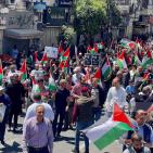 بالصور: مسيرة برام الله استنكاراً لجريمة إعدام الأسير خضر عدنان