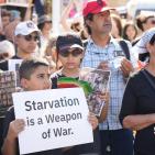 مظاهرة في سخنين ووقفات بالداخل الفلسطيني تنديدا بالحرب والتجويع بغزة