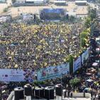  احياء الذكرى الثالثة عشرة لرحيل ياسر عرفات في ساحة السرايا بغزة