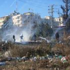 مواجهات اليوم الجمعة على المدخل الشمالي لمدينة البيرة 